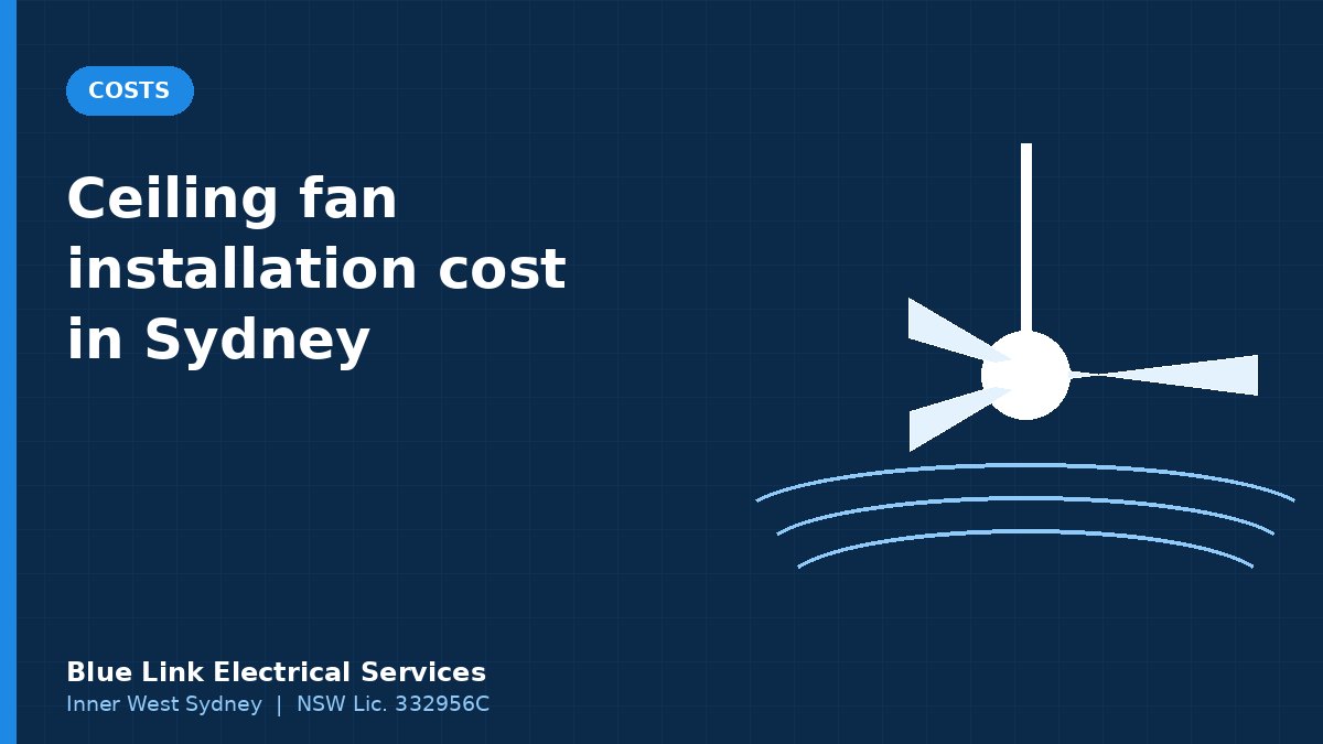 Ceiling Fan Installation Cost in Sydney (and How to Keep It Down)