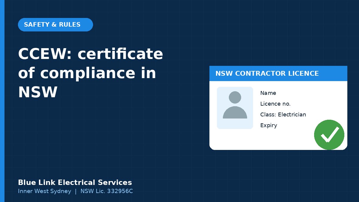 CCEW Explained: Your Certificate of Compliance for Electrical Work in NSW