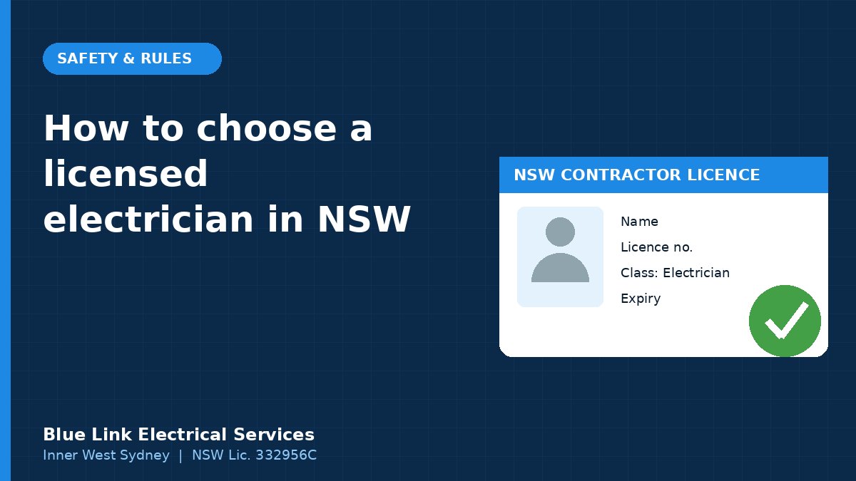 How to Choose a Licensed Electrician in NSW (and Check Their Licence)