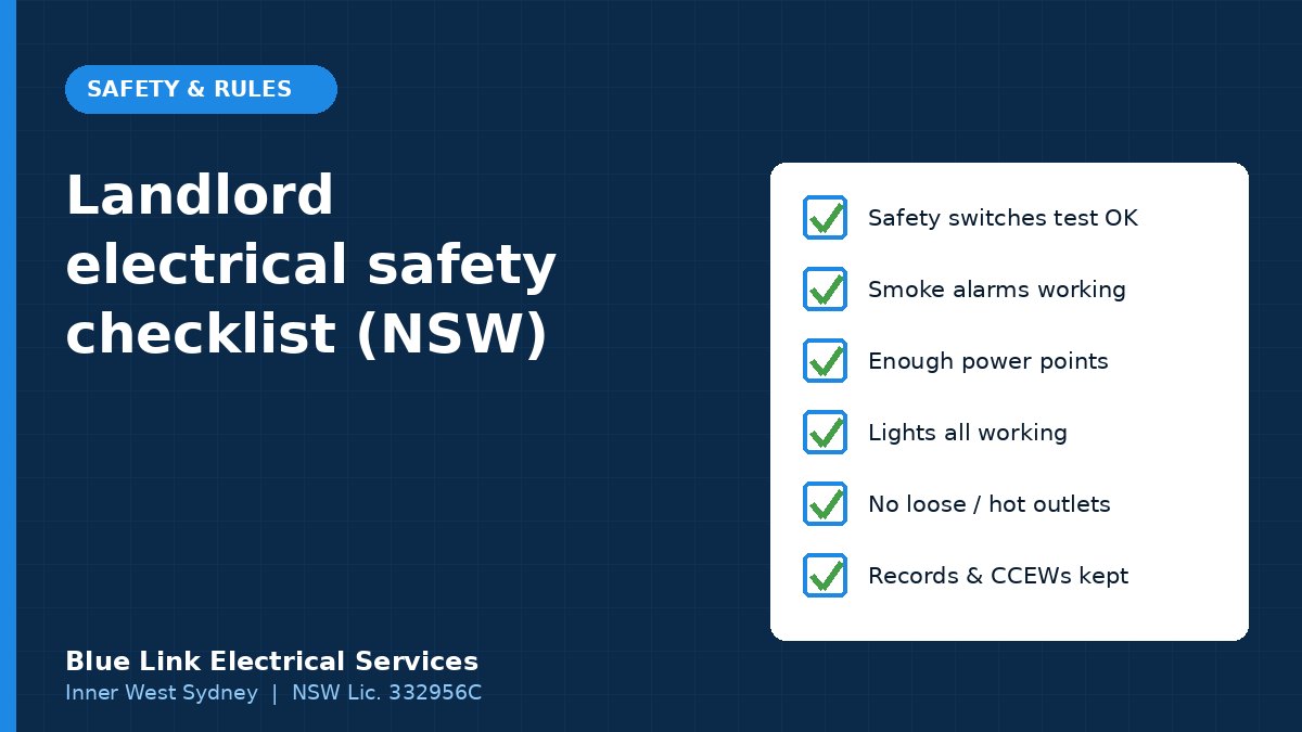 Landlord Electrical Safety Checklist for NSW Rentals