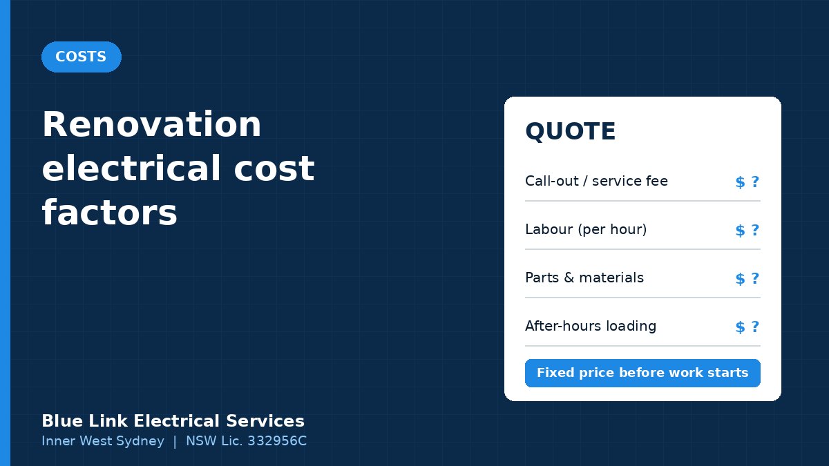 Renovation Electrical Cost: What Drives the Price
